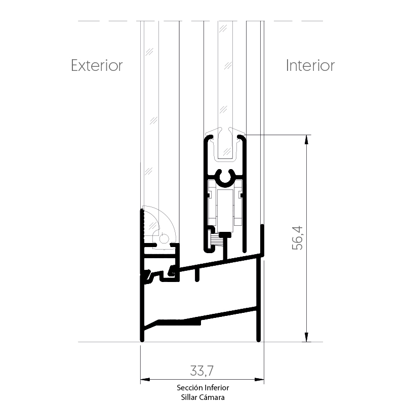 Ventana Corrediza Serie 33 - Detalle 1