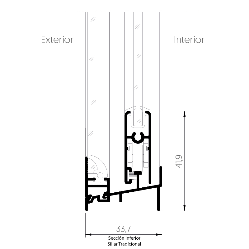 Ventana Corrediza Serie 33 - Detalle 2